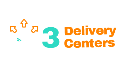 3 delivery centers